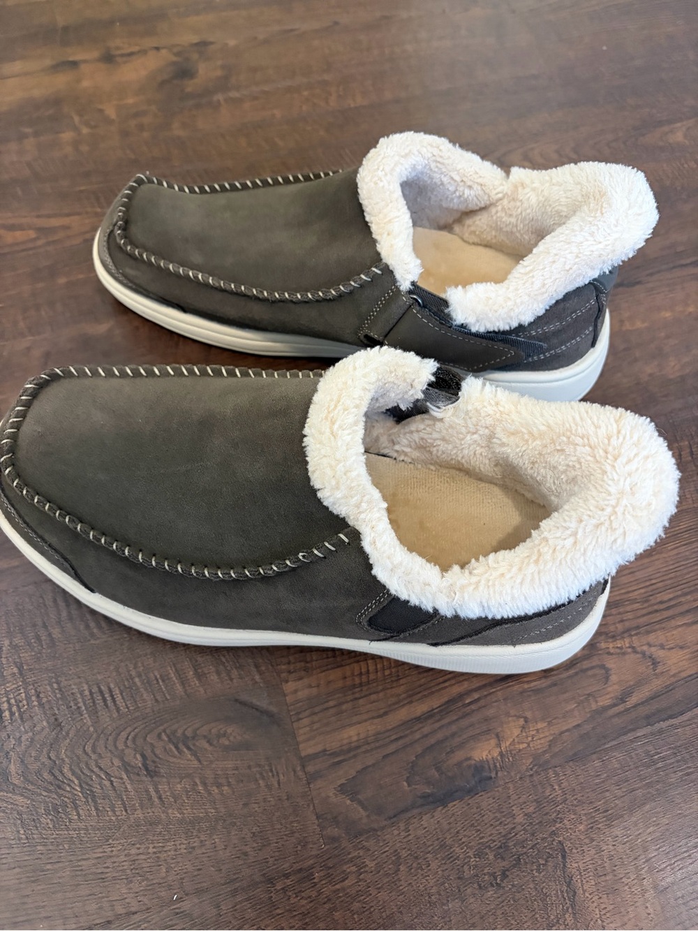 Orthofeet Vito Hands-Free Orthopedic Slippers Men's 9.5 2E Wide Brown 20102